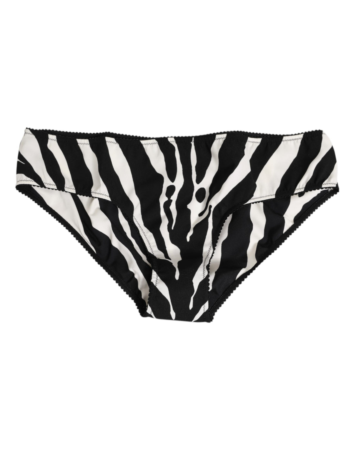 Dolce & Gabbana Black White Zebra Print Slip Briefs Underwear -   -  Dolce & Gabbana.