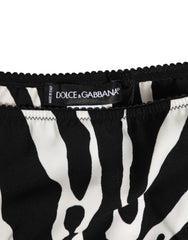 Dolce & Gabbana Black White Zebra Print Slip Briefs Underwear -   -  Dolce & Gabbana.