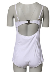Dolce & Gabbana White Padded Balconette One Piece Swimwear -   -  Dolce & Gabbana.