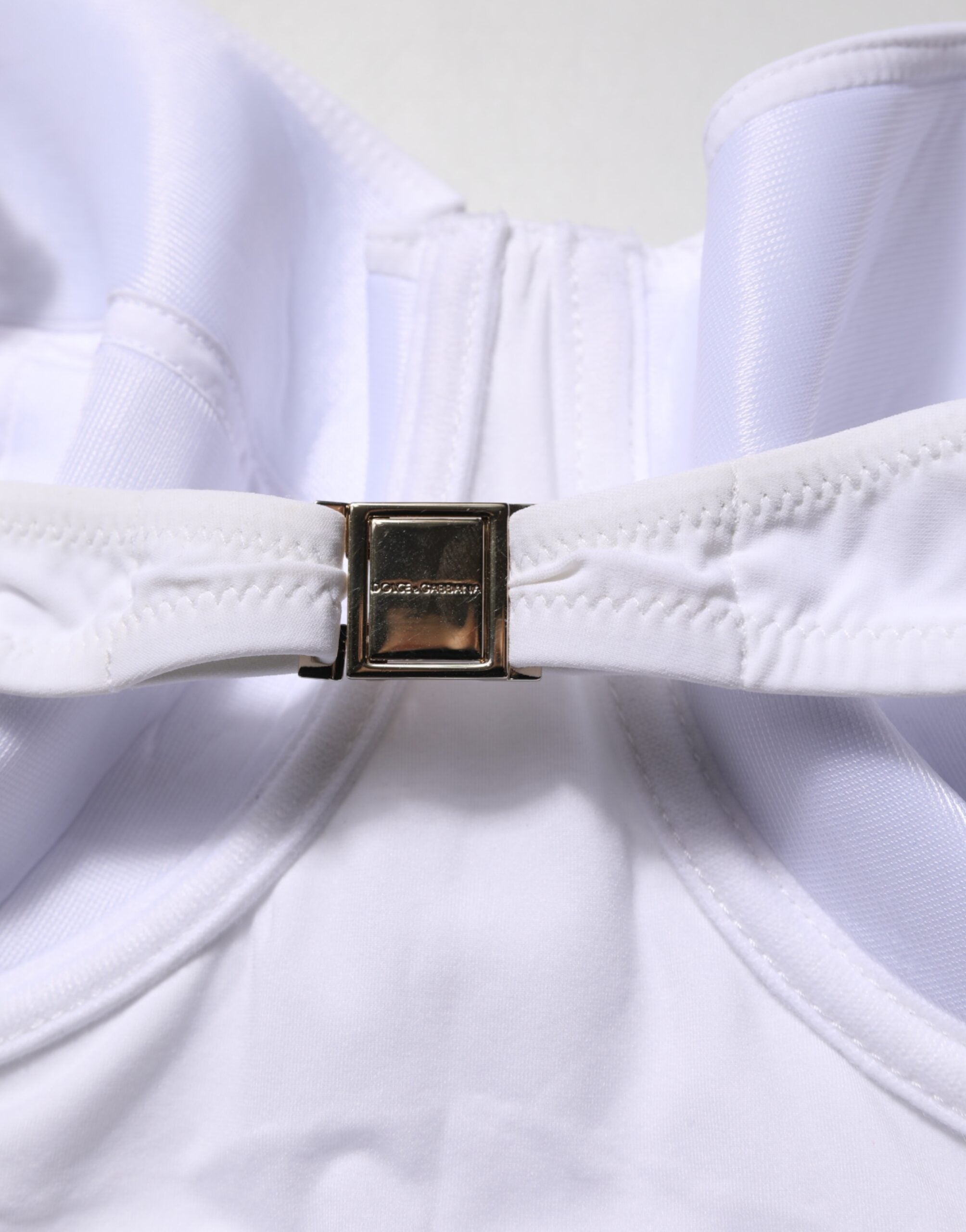 Dolce & Gabbana White Padded Balconette One Piece Swimwear -   -  Dolce & Gabbana.