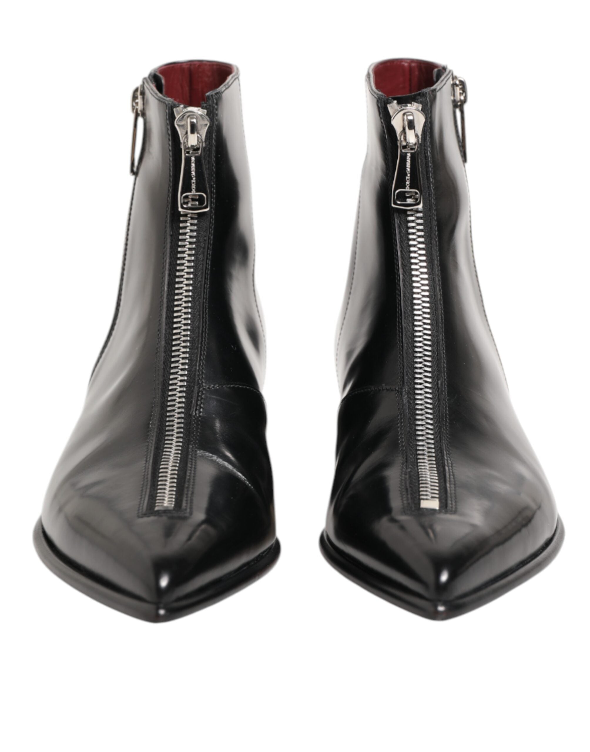 Dolce & Gabbana Black Calfskin Leather Men SHORT Boots Shoes -   -  Dolce & Gabbana.