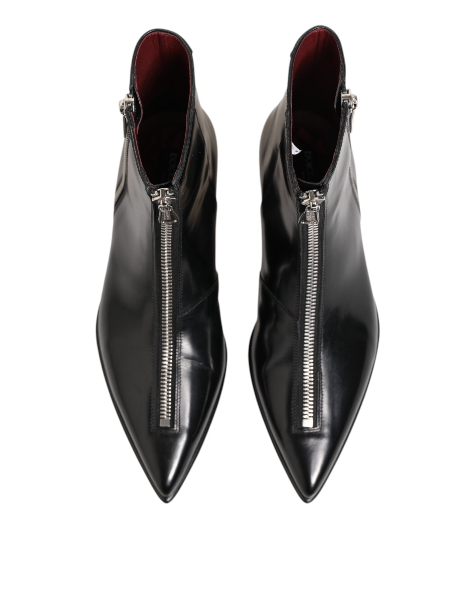 Dolce & Gabbana Black Calfskin Leather Men SHORT Boots Shoes -   -  Dolce & Gabbana.