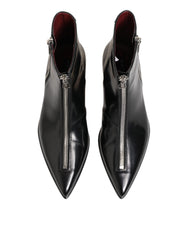 Dolce & Gabbana Black Calfskin Leather Men SHORT Boots Shoes -   -  Dolce & Gabbana.