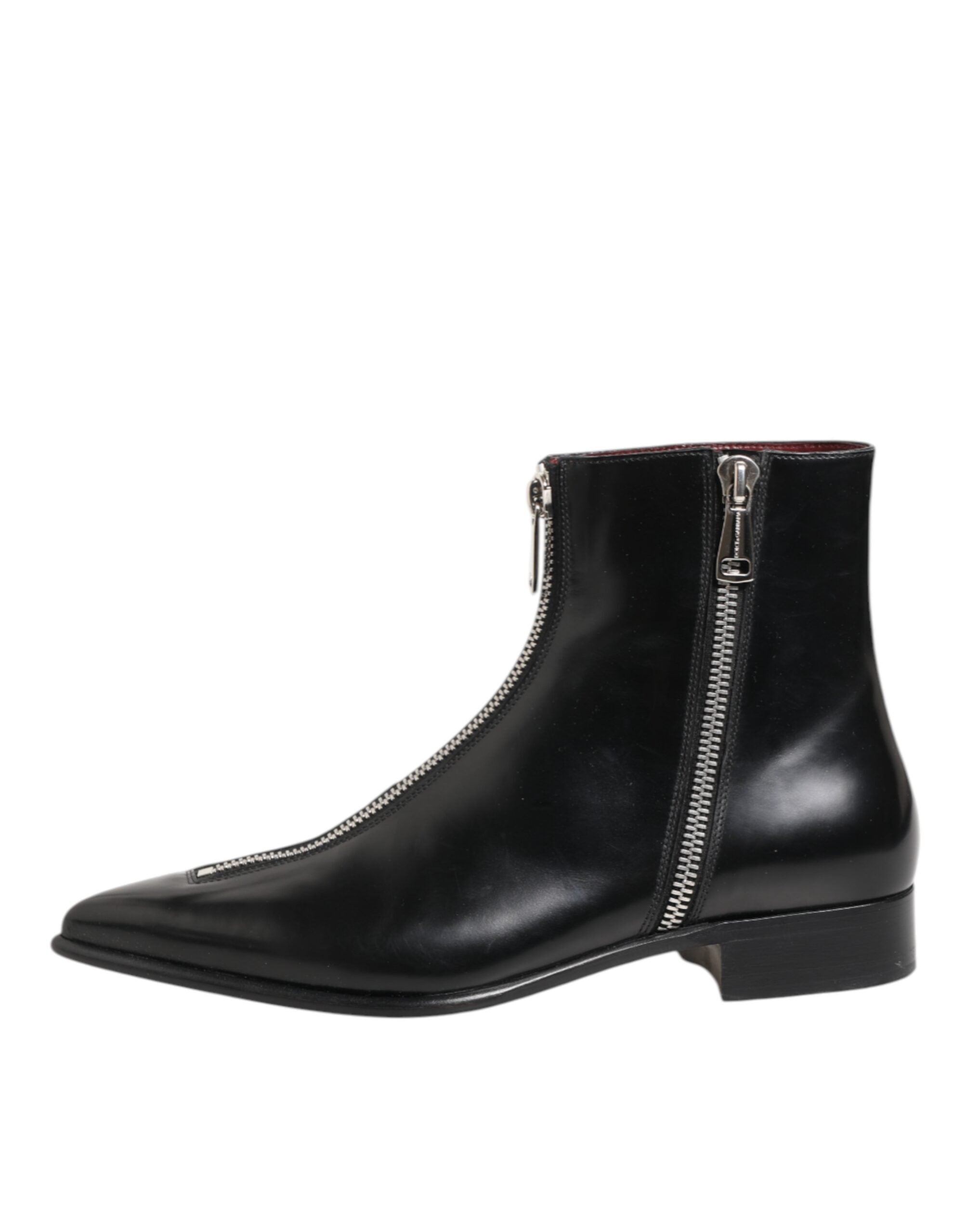 Dolce & Gabbana Black Calfskin Leather Men SHORT Boots Shoes -   -  Dolce & Gabbana.