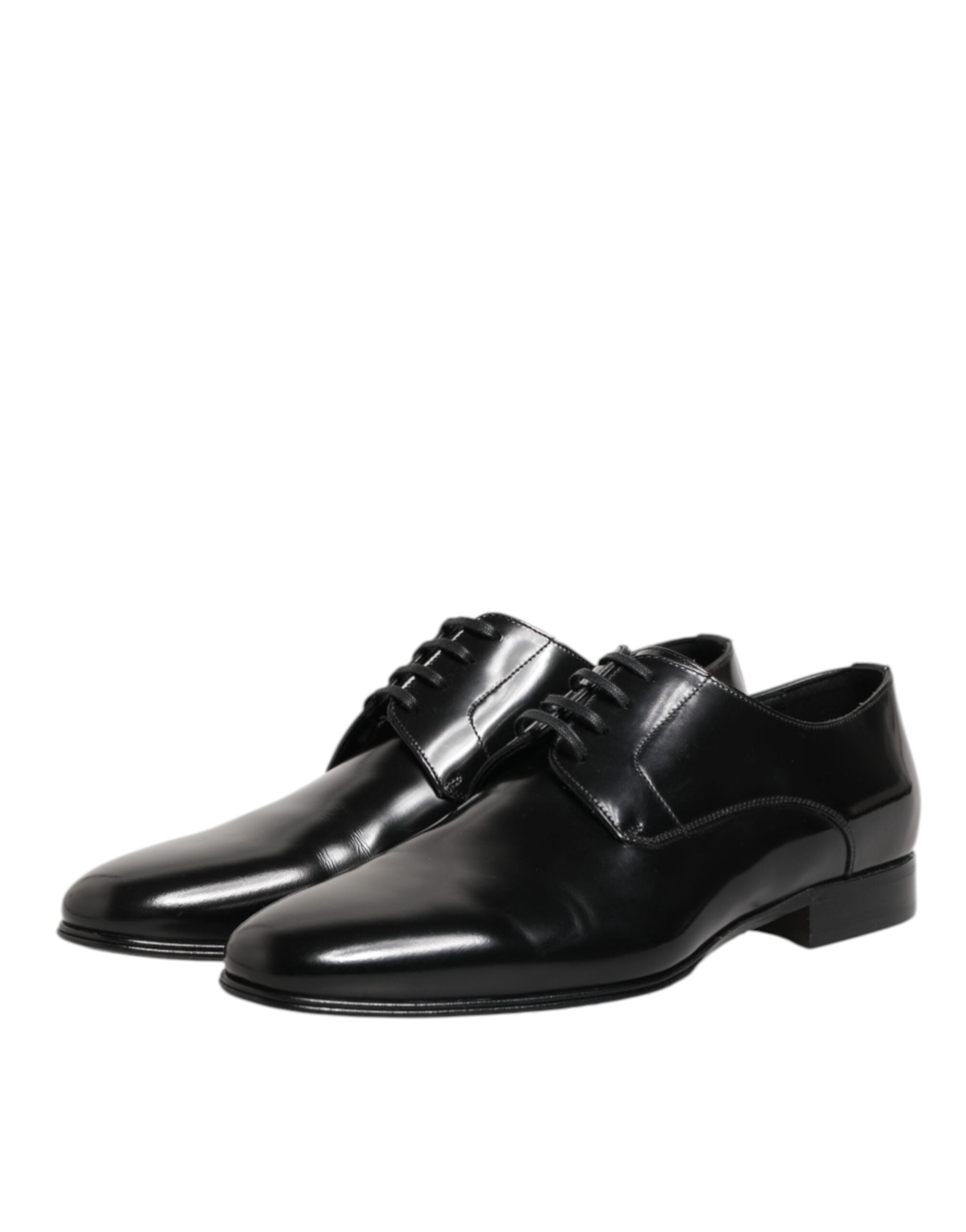 Dolce & Gabbana Black Calfskin Leather Derby Men Dress Shoes -   -  Dolce & Gabbana.