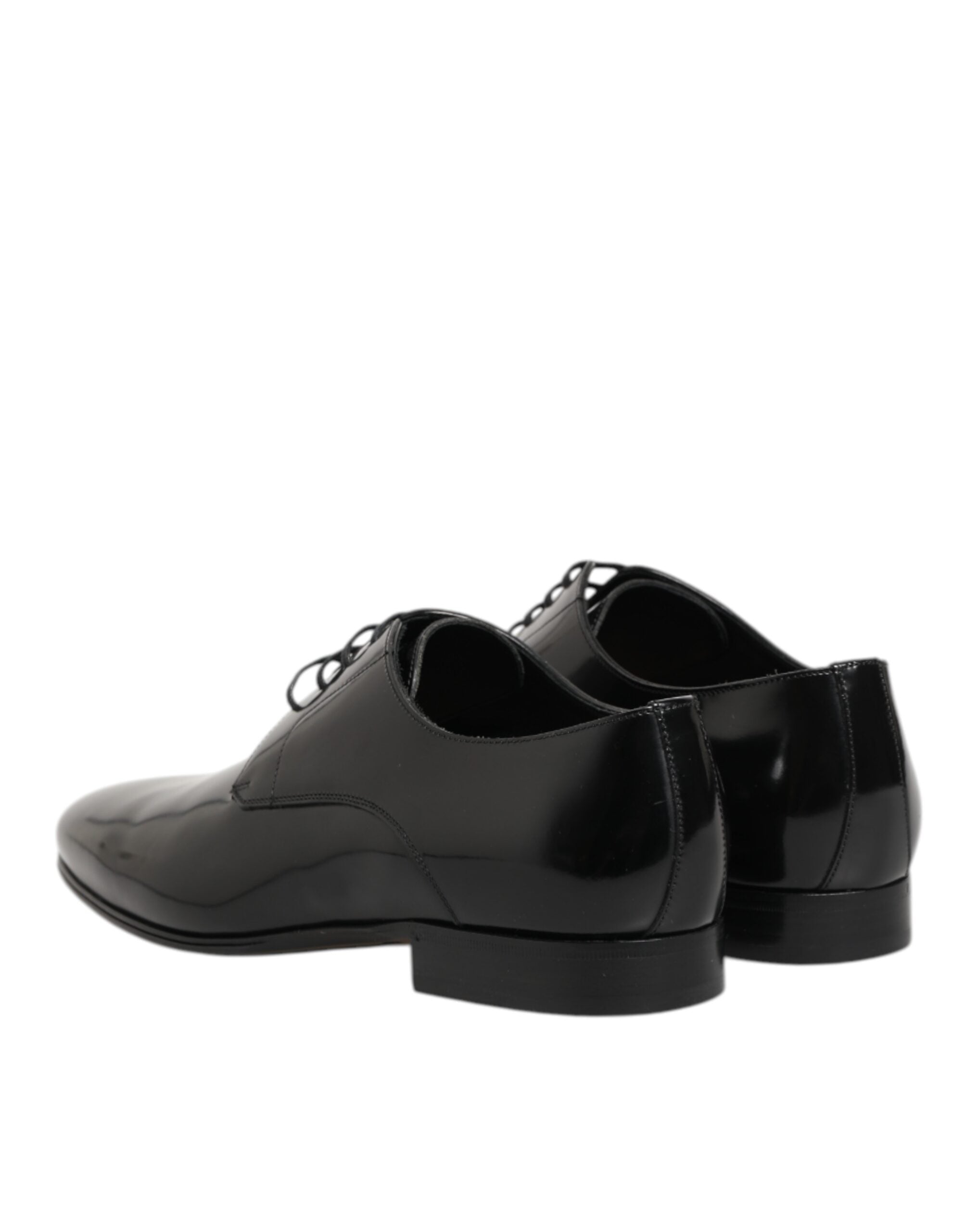 Dolce & Gabbana Black Calfskin Leather Derby Men Dress Shoes -   -  Dolce & Gabbana.