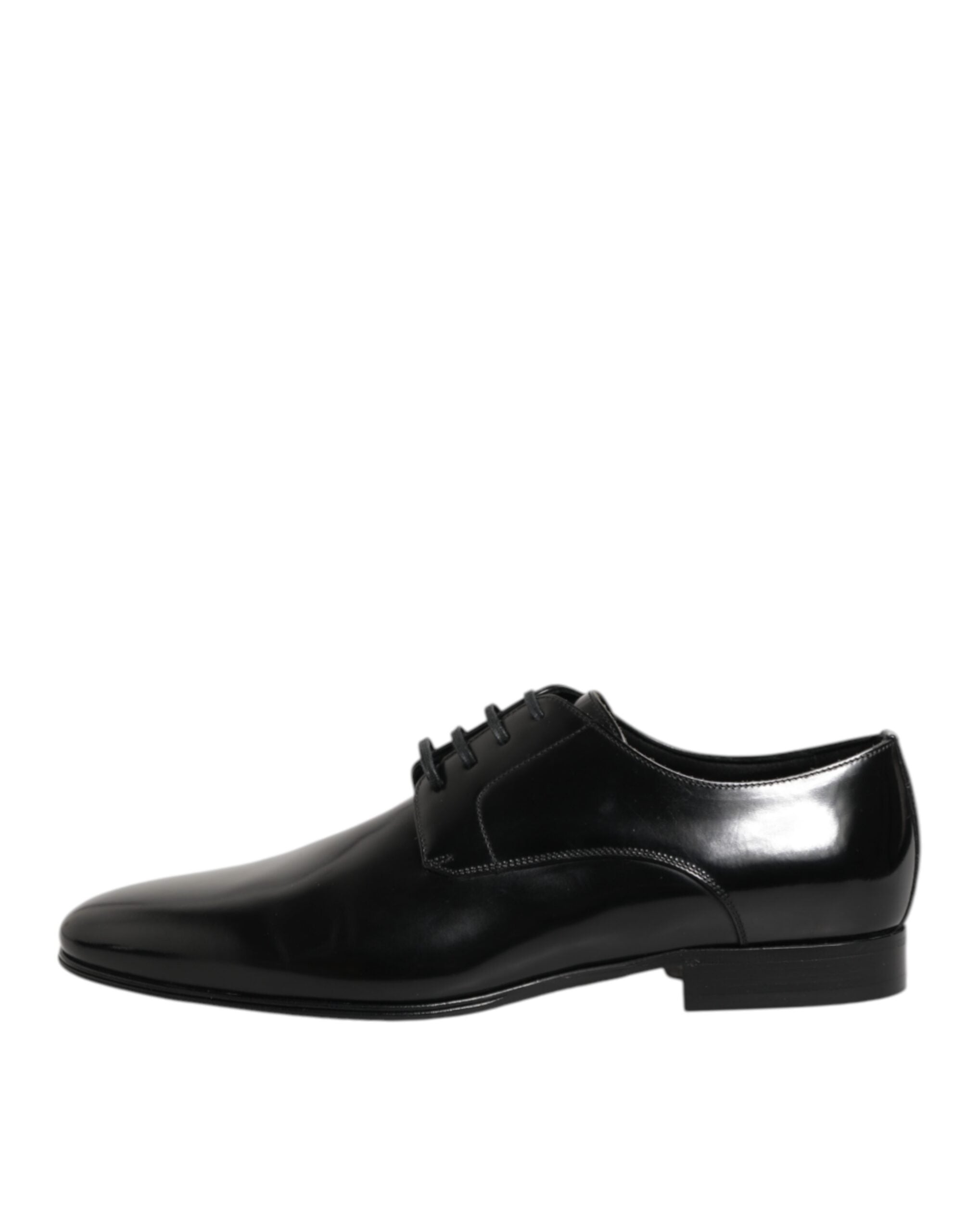 Dolce & Gabbana Black Calfskin Leather Derby Men Dress Shoes -   -  Dolce & Gabbana.