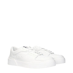 Dolce & Gabbana White Leather Low Tops -   -  Dolce & Gabbana.
