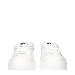 Dolce & Gabbana White Leather Low Tops -   -  Dolce & Gabbana.
