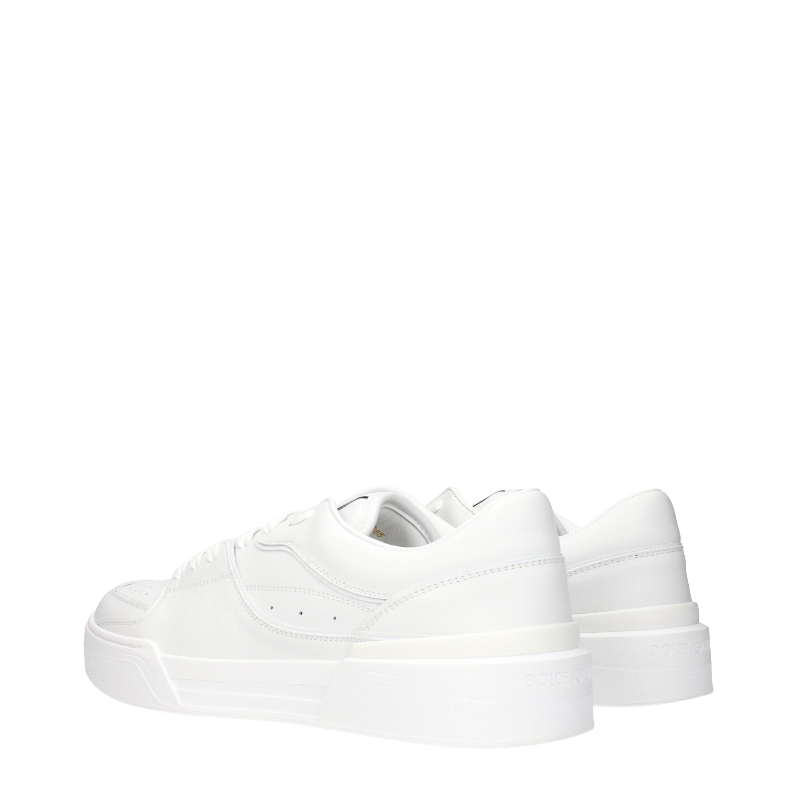 Dolce & Gabbana White Leather Low Tops -   -  Dolce & Gabbana.
