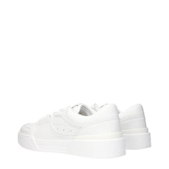 Dolce & Gabbana White Leather Low Tops -   -  Dolce & Gabbana.