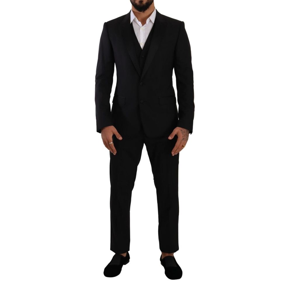 Dolce & Gabbana Black Wool Suit -   -  Dolce & Gabbana.