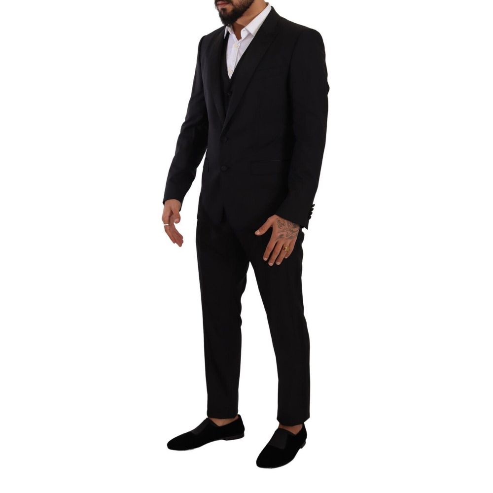 Dolce & Gabbana Black Wool Suit -   -  Dolce & Gabbana.