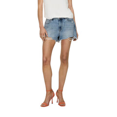 Only Light Blue Cotton Short -   -  Only.