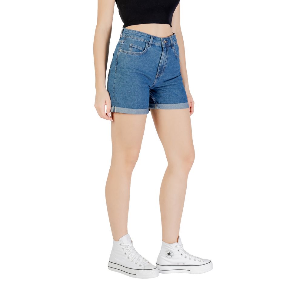 Only Blue Cotton Short -   -  Only.
