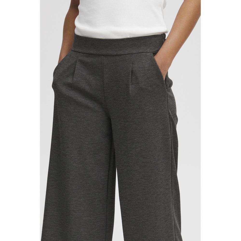 ICHI Gray Recycled Polyester Pant -   -  ICHI.