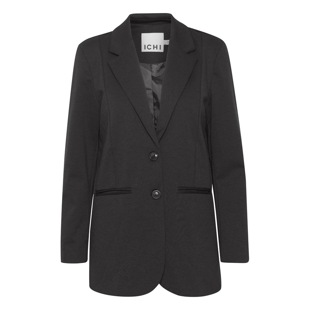 ICHI Black Recycled Polyester Blazer -   -  ICHI.