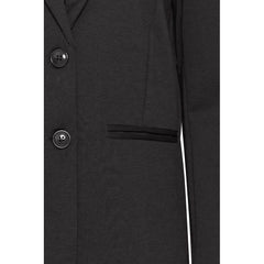 ICHI Black Recycled Polyester Blazer -   -  ICHI.