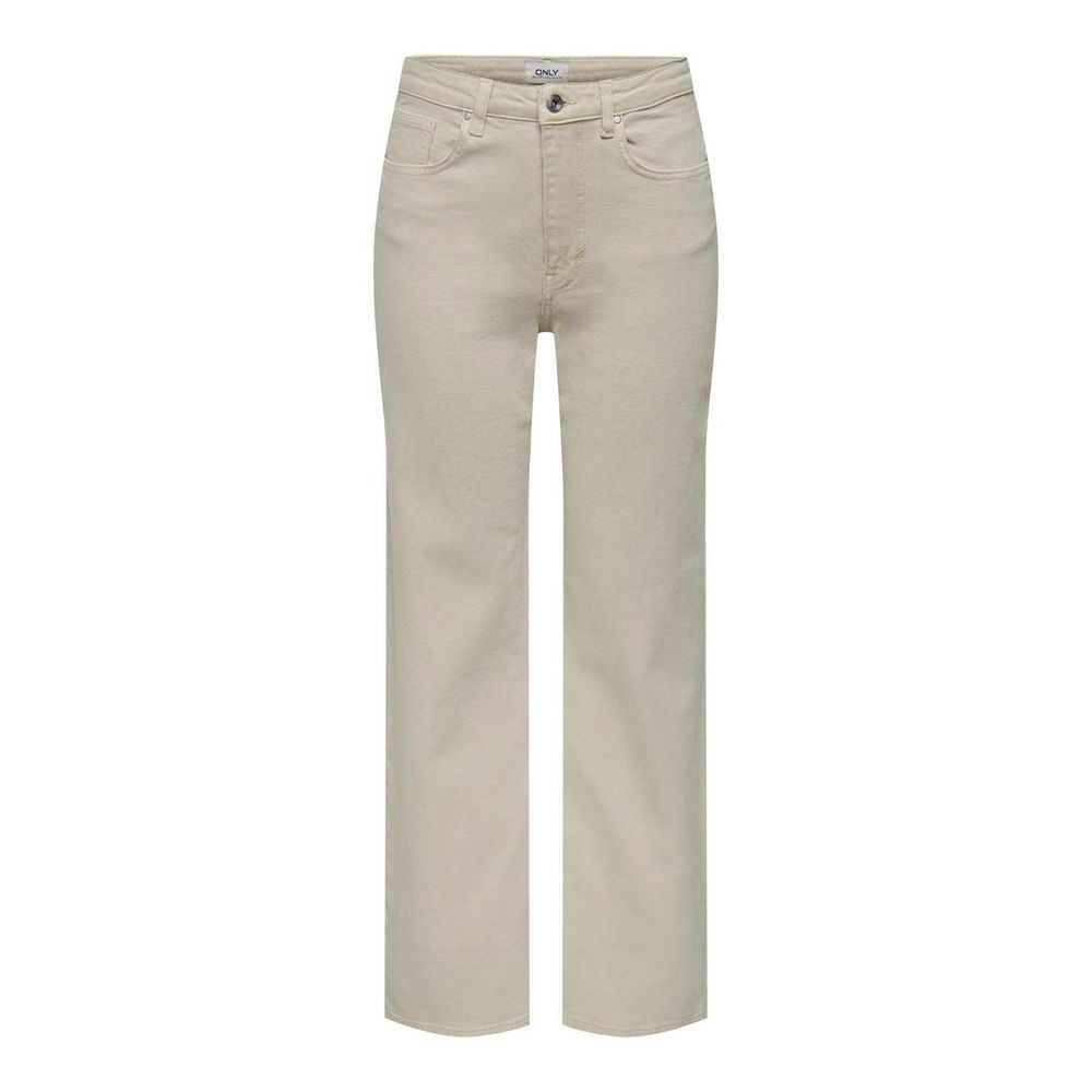 Only Beige Cotton Relaxed Fit Jean -   -  Only.
