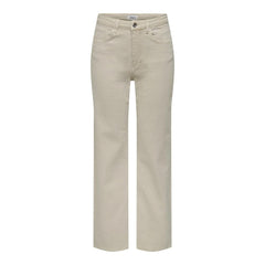 Only Beige Cotton Relaxed Fit Jean -   -  Only.