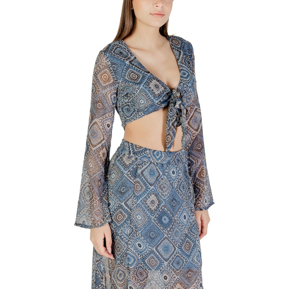 Only Blue Recycled Polyester Top -   -  Only.