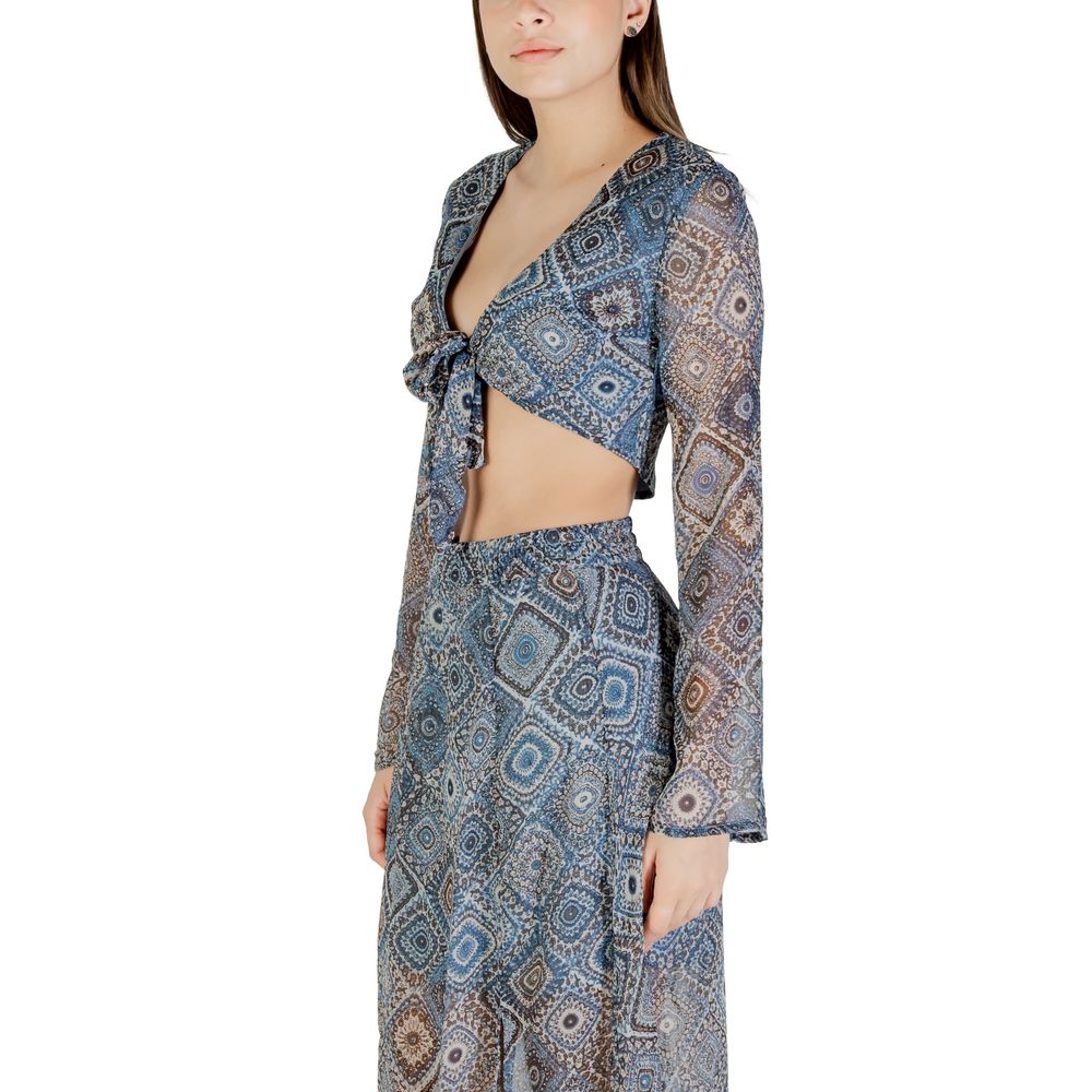 Only Blue Recycled Polyester Top -   -  Only.