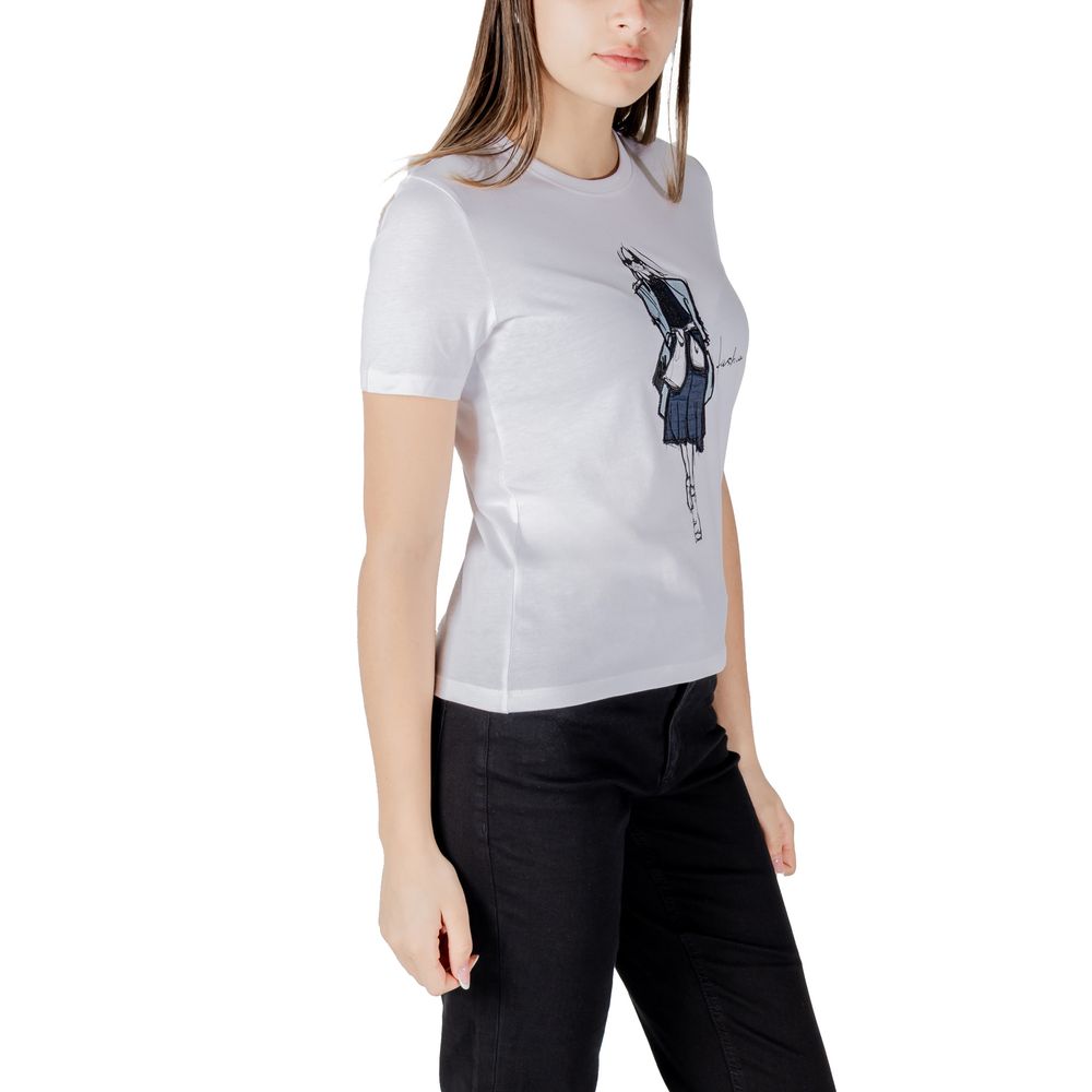 Only White Organic Cotton T-Shirt -   -  Only.