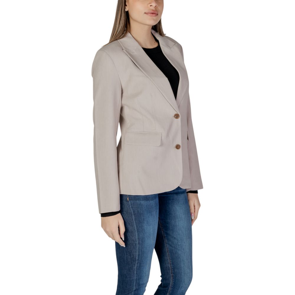Only Beige Recycled Polyester Blazer -   -  Only.