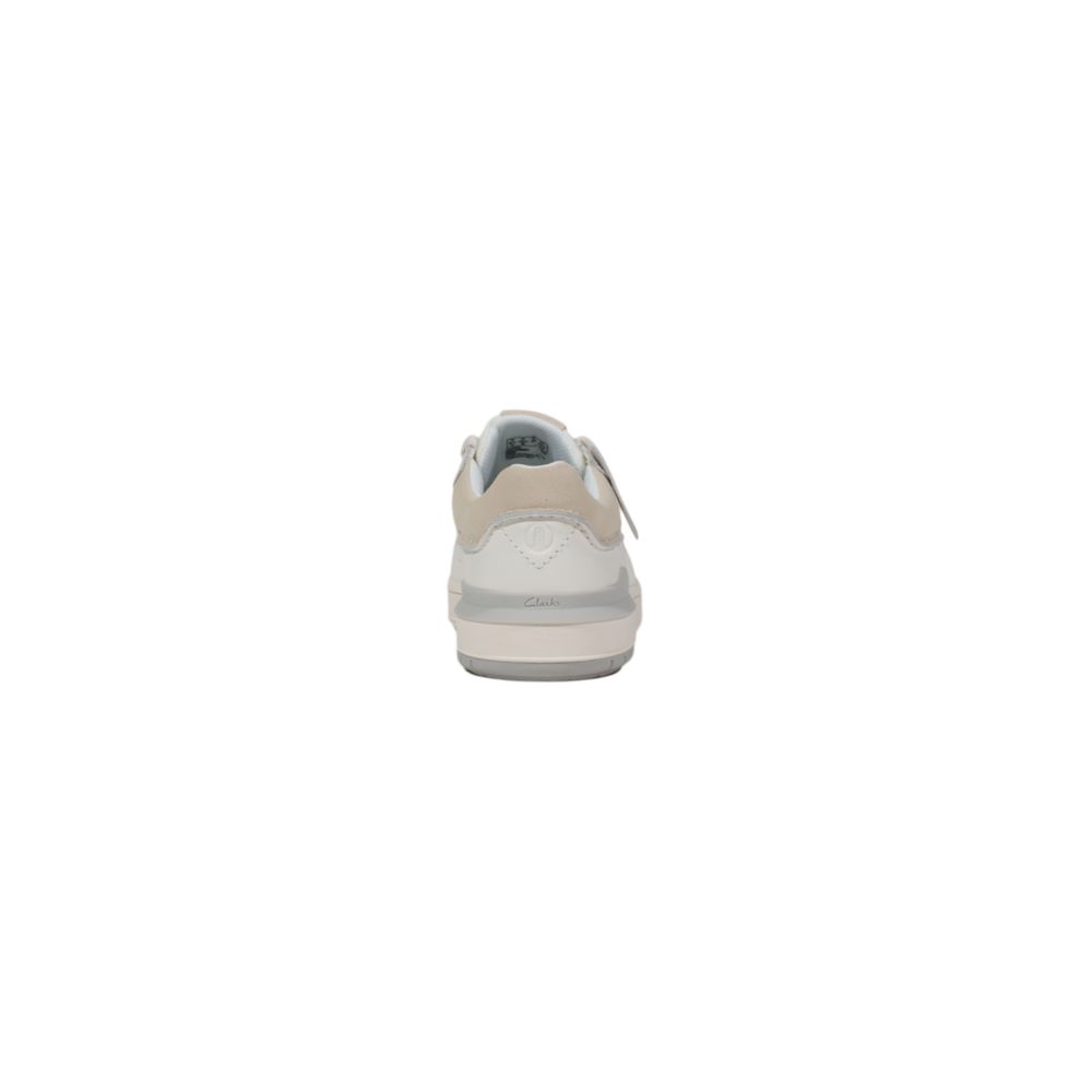 Clarks White Leather Sneaker -   -  Clarks.