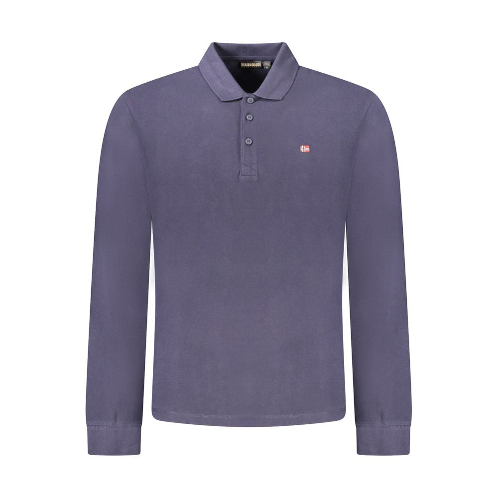 Napapijri Blue Cotton Men Polo Shirt -   -  Napapijri.