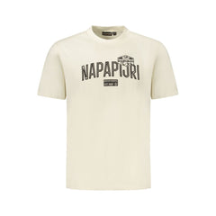 Napapijri Beige Cotton Men T-Shirt -   -  Napapijri.