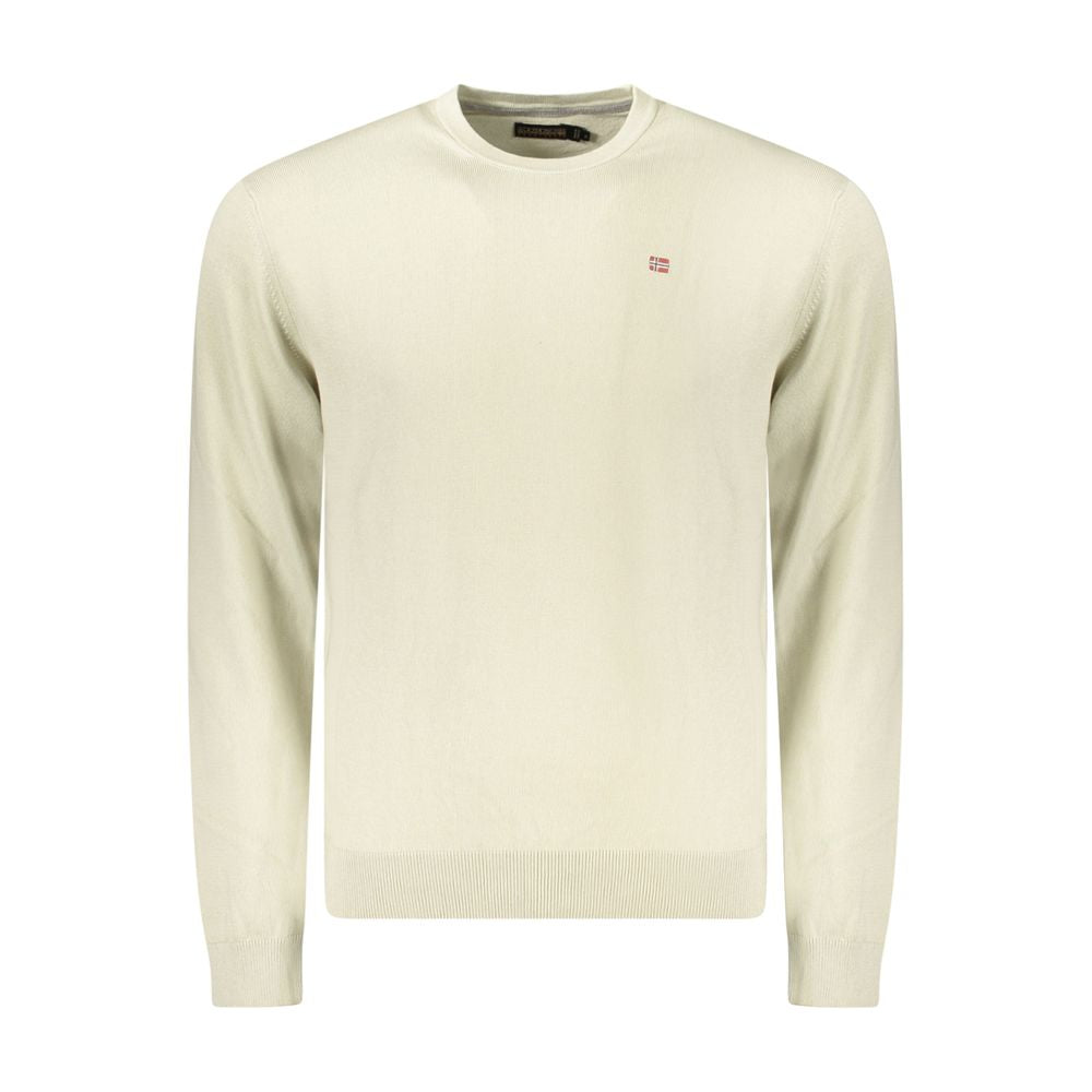 Napapijri Beige Cotton Men Sweater -   -  Napapijri.
