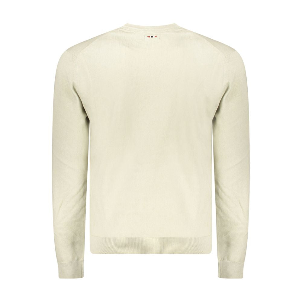 Napapijri Beige Cotton Men Sweater -   -  Napapijri.