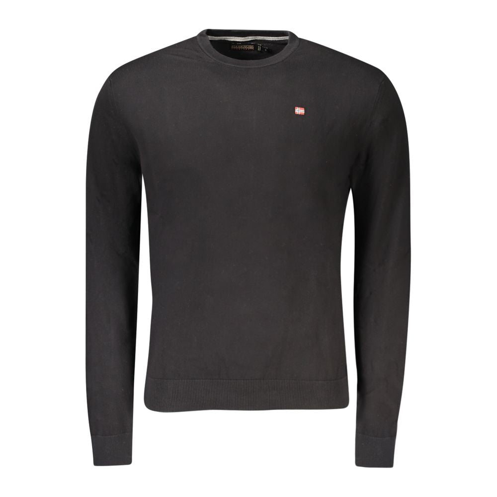 Napapijri Black Cotton Men Sweater -   -  Napapijri.
