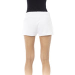 Just Cavalli - Relaxed Cotton Sweat Shorts with Logo Detail - White Just Cavalli