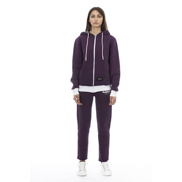 Baldinini Trend - Relaxed Cotton Fleece Zip-Up Hoodie & Jogger Set - Purple