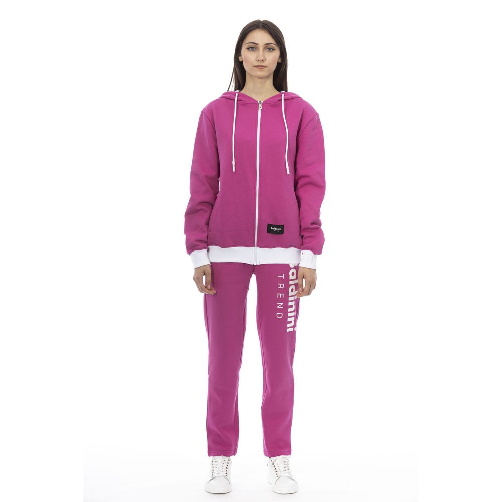 Baldinini Trend - Bold Logo Print Relaxed Fleece Tracksuit Set - Pink
