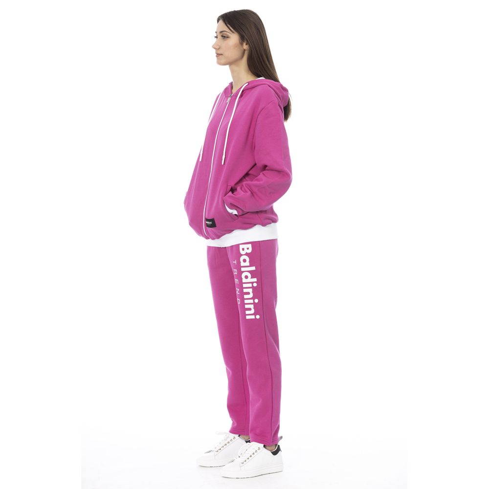 Baldinini Trend - Bold Logo Print Relaxed Fleece Tracksuit Set - Pink