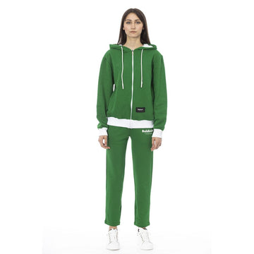 Baldinini Trend - Relaxed Bicolor Cotton Zip-Up Hoodie & Jogger Set - Green