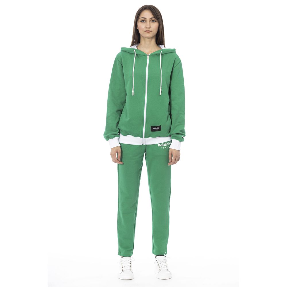 Baldinini Trend - Relaxed Cotton Fleece Zip Hoodie Tracksuit Set - Green