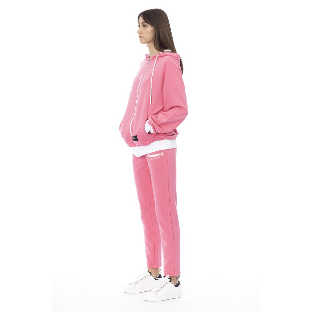 Baldinini Trend - Relaxed Cotton Fleece Zip-Up Tracksuit Set - Pink