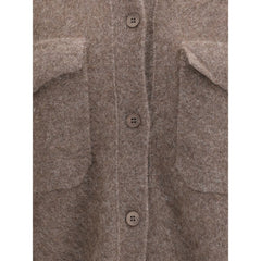 P.A.R.O.S.H. Brown Raccoon Fur Cardigan