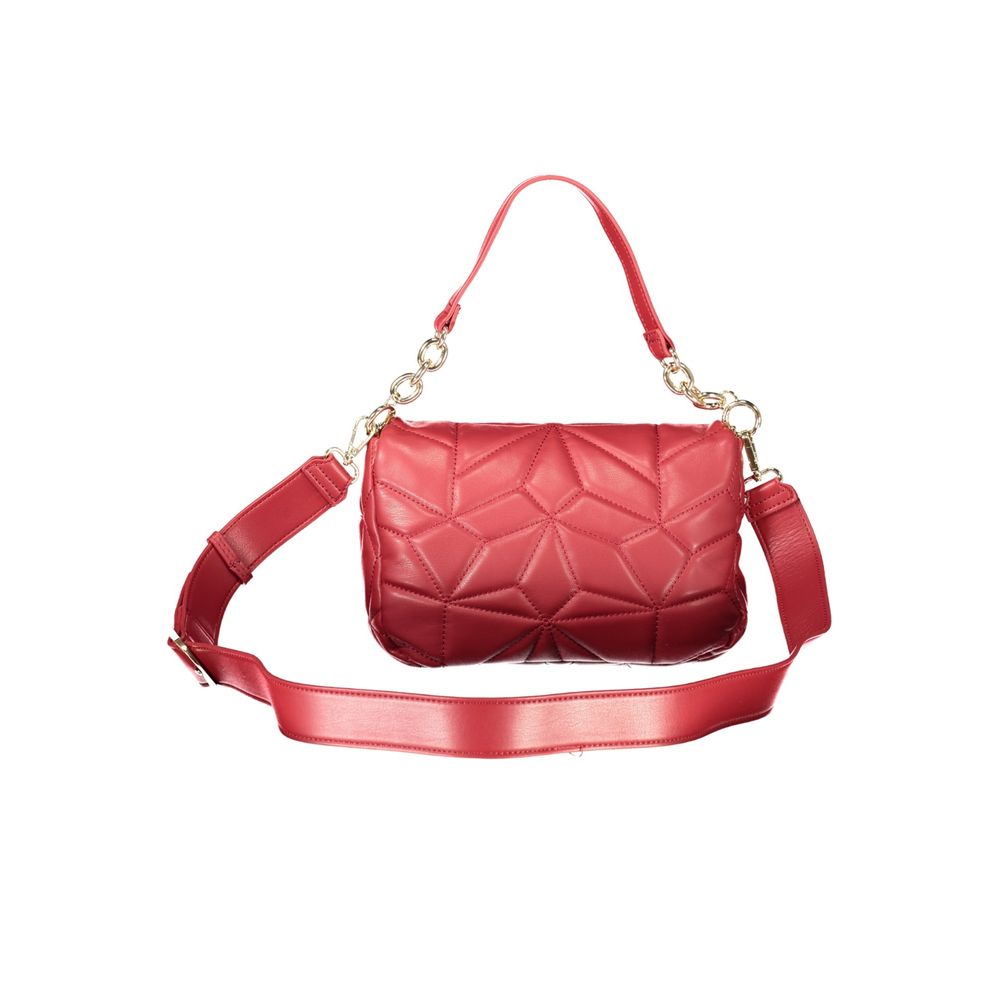 Valentino - Bold Quilted Geometric Chain Shoulder Bag - Red
