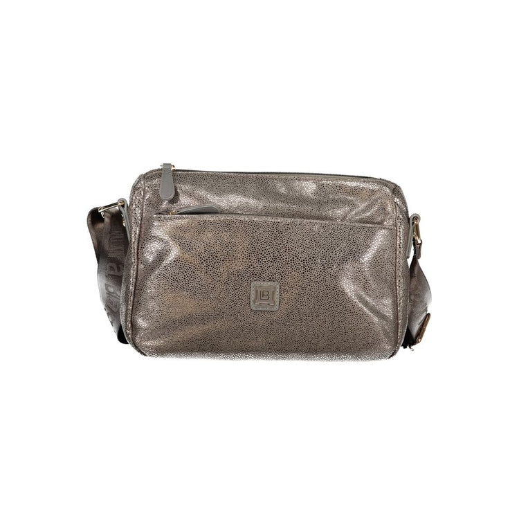 Laura Biagiotti - Sophisticated Metallic Textured Crossbody Bag - Grey Laura Biagiotti