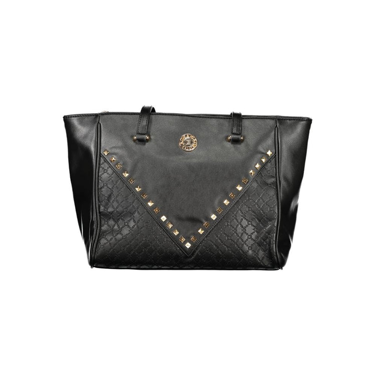 Laura Biagiotti - Bold Studded PVC Structured Shoulder Bag - Black Laura Biagiotti