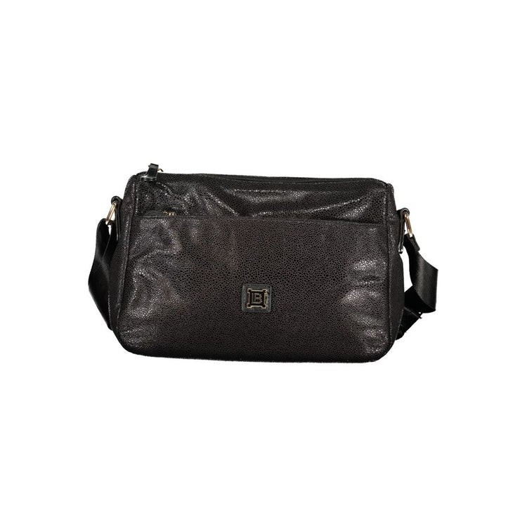 Laura Biagiotti - Sleek Textured Adjustable Shoulder Bag - Black Laura Biagiotti