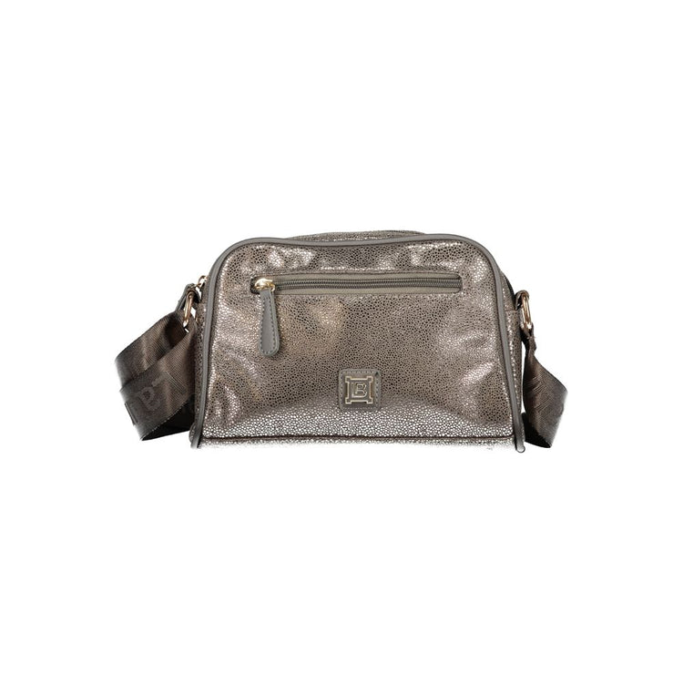 Laura Biagiotti - Sleek Metallic Textured Crossbody Bag - Grey Laura Biagiotti
