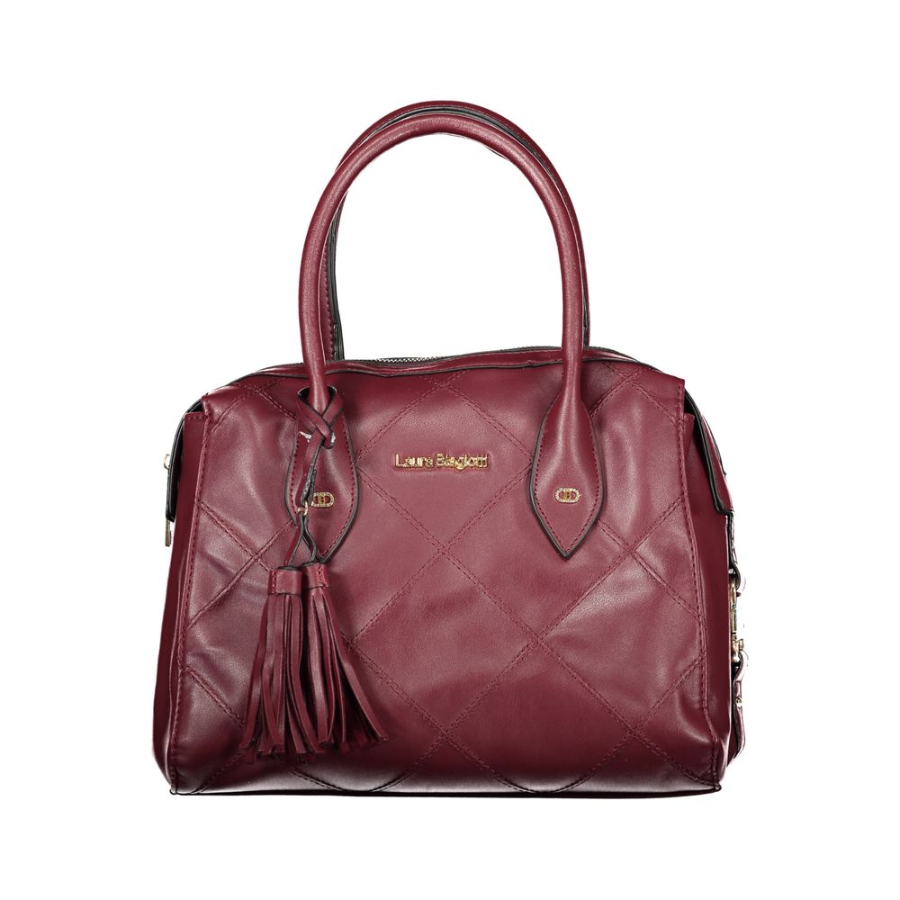 Laura Biagiotti - Bold Quilted PVC Top Handle Bag with Tassel - Red Laura Biagiotti