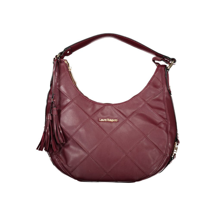 Laura Biagiotti - Chic Quilted PVC Shoulder Bag With Tassel Detail - Red Laura Biagiotti