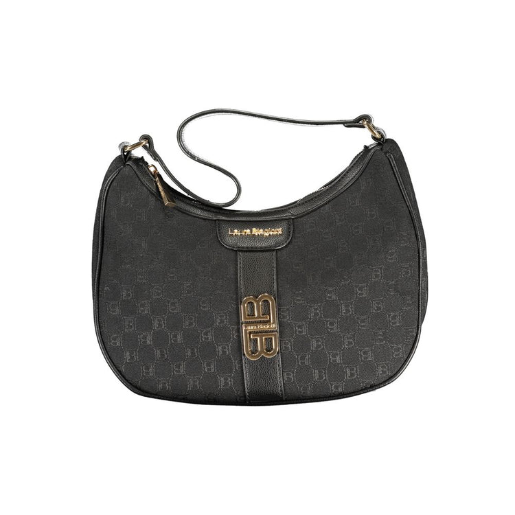 Laura Biagiotti - Sophisticated Logo Print Shoulder Bag - Black Laura Biagiotti